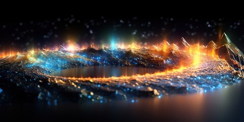 Wall Mural - ai generated. ai generative. space galaxy adventure explore abstract deep wormhole teleport gravity.