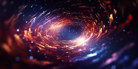 Wall Mural - ai generated. ai generative. space galaxy adventure explore abstract deep wormhole teleport gravity.