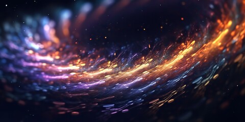 Wall Mural - ai generated. ai generative. space galaxy adventure explore abstract deep wormhole teleport gravity.