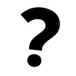 Question mark silhouette icon. Help icon. Vector.