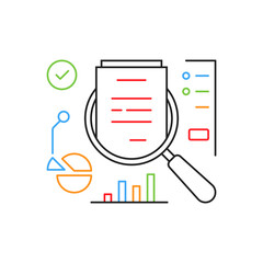 thin line check, audit, assessment sign