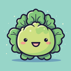 Wall Mural - Cute vegetable cartoon image vector illustration