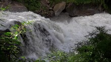 Raging Waterfall In Slow Motion From Nepal,2023
Small Waterfall Flowing Fiercely With Mist
