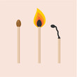 © GlambGarb - Matchstick icon. Vector illustration. Flat design style