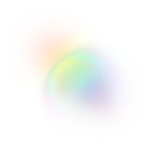 Abstract Blurred Rainbow Light Effect On Transparent Background