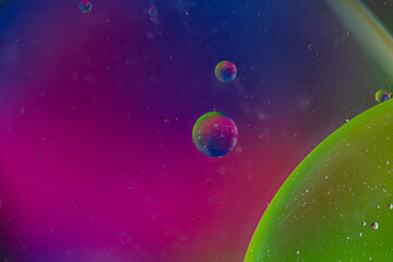 oil on water with coloured background