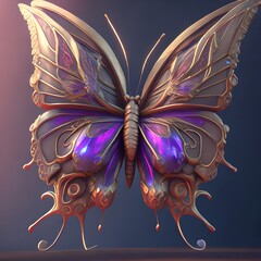 Wall Mural - Flying Butterfly, Generative AI Illustration