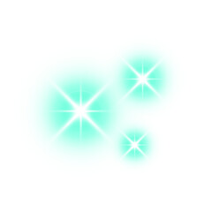 Wall Mural - green mint light sparkle star