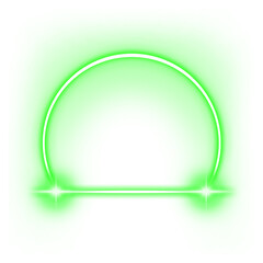 Wall Mural - green semicircle line light neon sparkle star