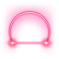 Wall Mural - pink semicircle line light neon sparkle star