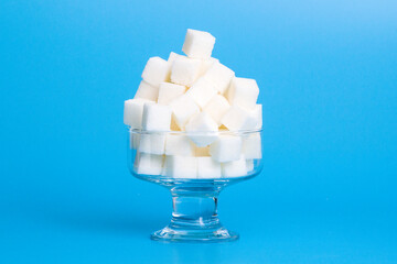 Sugar cubes made up in a pyramid