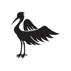 Poster - Stork logo icon,vector illustration template design.