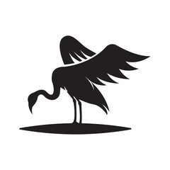 Poster - Stork logo icon,vector illustration template design.