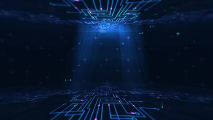 Futuristic Blue Tech Background