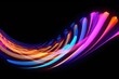 © NikahGeh - Digital data transfer spiral 3d render abstract neon background Generated AI