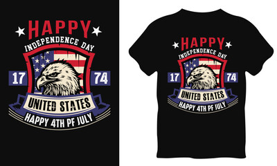 4th of July happy USA independence day T shirt design American Flag. 4th of july 1776. Patriotic Slogan Print On T-Shirts, Tops, Tanks, Hats, Mugs, Pillows, Bags, Banners, Posters, Cards. vector desig