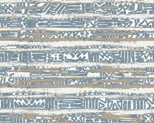 Wall Mural - tribal vector ornament. seamless african pattern. ethnic carpet style. geometric mosaic on the tile 