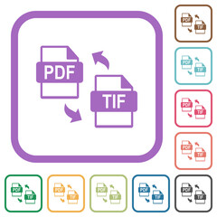 Sticker - PDF TIF file conversion simple icons