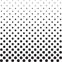 Sticker - Halftone Polka Dot Seamless Pattern Background Vector Illustration