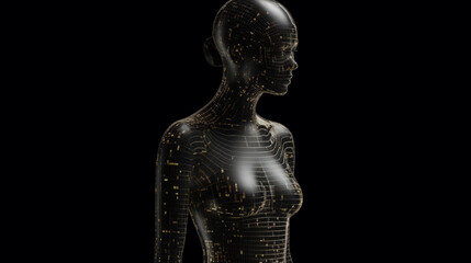AI Representation of a Woman - Sci-Fi Female - AI Generated Art
