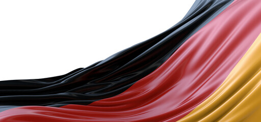 Wall Mural - Germany national flag hanging fabric banner. 3D