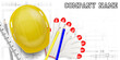 © Siarhei - Top view yellow helmet hat on blank plan and calculator for engineering contractor and construction graphic flat design background vector illustration