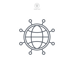 Wall Mural - Network icon symbol template for graphic and web design collection logo vector illustration
