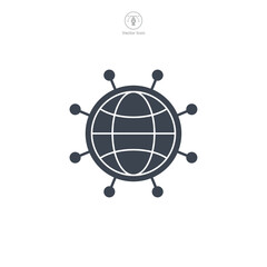 Wall Mural - Network icon symbol template for graphic and web design collection logo vector illustration