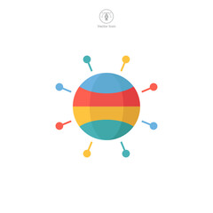 Wall Mural - Network icon symbol template for graphic and web design collection logo vector illustration