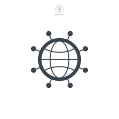 Wall Mural - Network icon symbol template for graphic and web design collection logo vector illustration