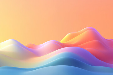 Wall Mural - Abstract colorful mountain background with pastel colors. Generative AI