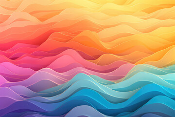 Wall Mural - Abstract colorful waves background for design or presentation. Generative AI