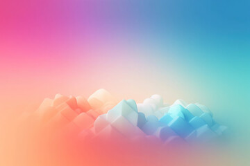 Wall Mural - abstract background with pastel colors and abstract mountain shapes. generative ai