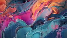 Abstract Liquid Texture Video, Fluid Motion Background Graphic With Layered Texture, Thick Layer Of Paint, Dreamy Slow Movement Of Material, Marble Mix Of Colors, Alcohol Ink, For Business Backdrop