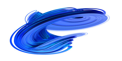 Wall Mural - futuristic blue shape, 3d render
