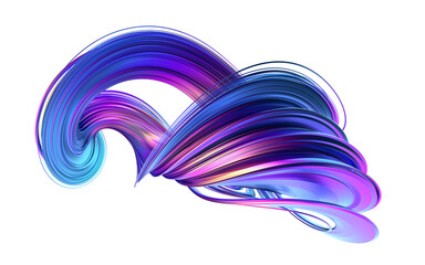 Wall Mural - Futuristic colorful shape, 3d render