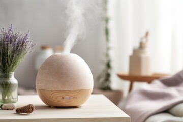 photo of aroma therapy with diffuser generated ai