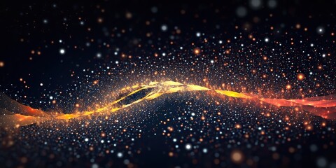 Wall Mural - ai generated. ai generative. abstract network atom abstract decoration space galaxy background. grap