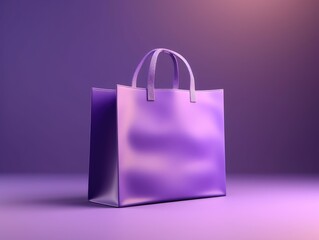 Purple shopping bags. Purple background.