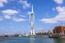 The Spinnaker Tower At The Harbor Of Portsmouth. The Spinnaker Tower Is A Landmark Observation Tower In Portsmouth, England.