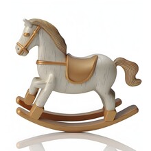Wooden Rocking Horse Toy, AI Generated