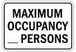 Maximum capacity warning sign and labels
