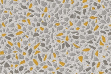 Poster - abstract yellow and gray shapes on a textured cement surface Generative AI