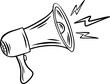 © maridownload - megaphone hand drawn simple style