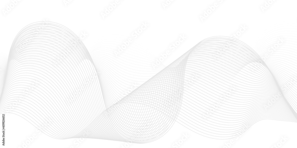 Vector de Stock Seamless Abstract grey smooth wave lines element swoosh ...
