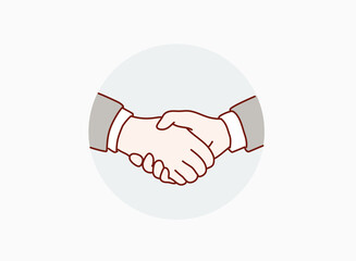Wall Mural - partners shaking hands. hand drawn style vector design illustrations.