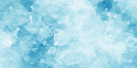 Wall Mural - Abstract white and blue watercolor background with cloudy sky concept.