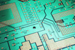Background of printed circuit board without chips and components