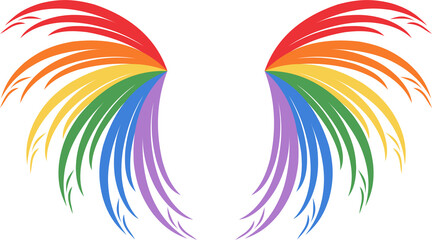 Wall Mural - Rainbow wing PNG  2023060520