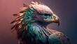 © Roman - Eagle abstract wallpaper. Soft background with cute falkon bird in Pastel colors generative ai